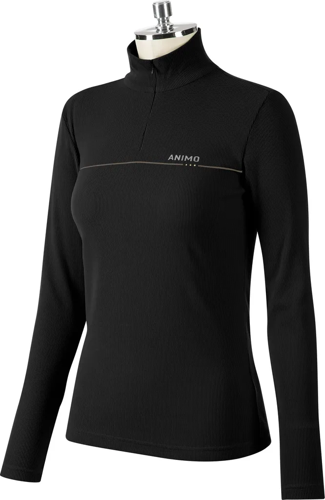 Pull ANIMO BISTEL noir W21 extensible et chaud pour cavalière 44