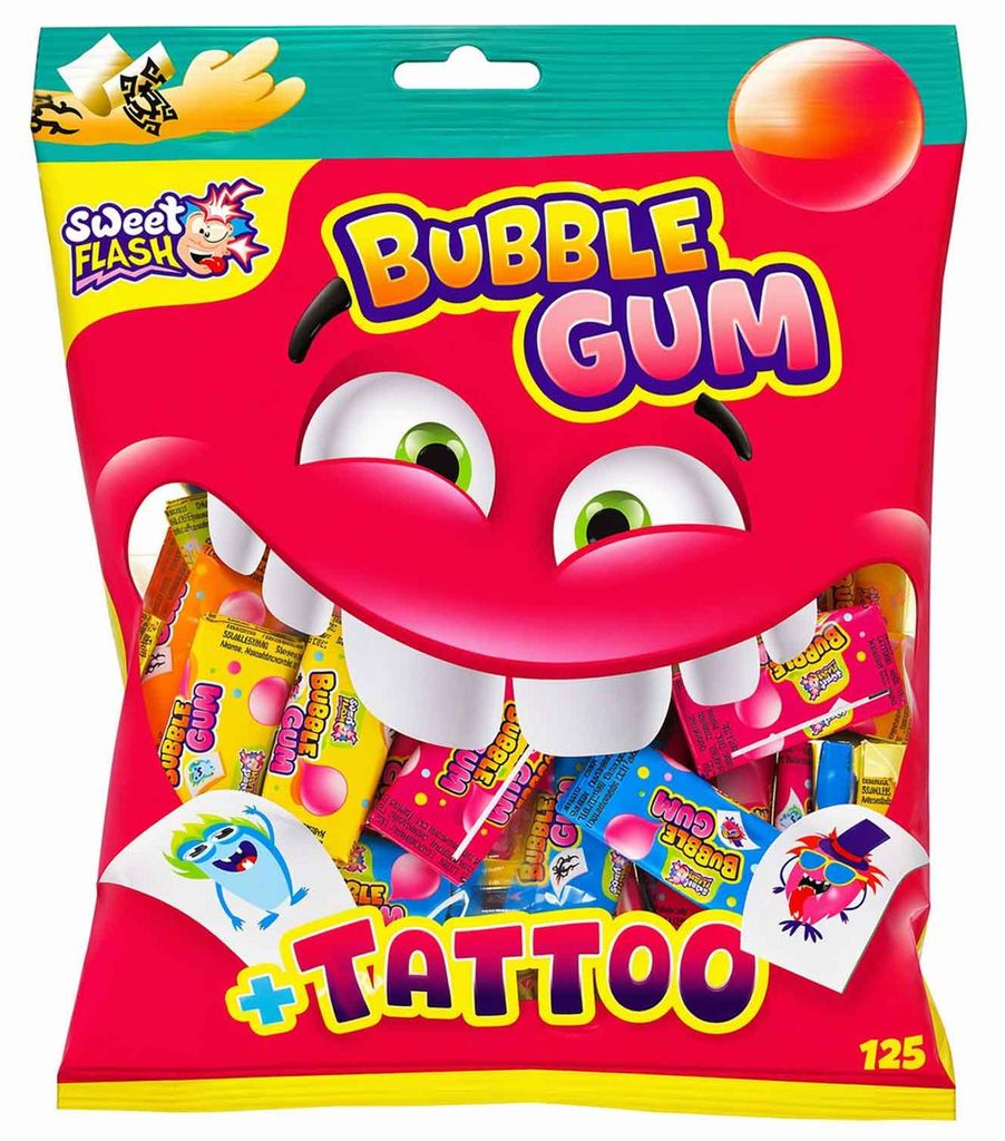 Sweet Flash Bubble Gum & Tattoos 50er Produktbild 