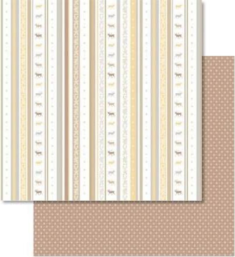 Scrapbook Paper Classic Christmas creme/braun12x12 Zoll VE=25 Blatt Motiv 4