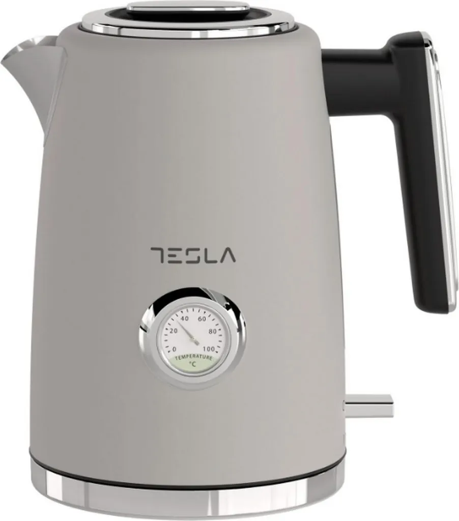 Bouilloire électrique 1,7L Crème Tesla : L'accessoire chic pour votre thé