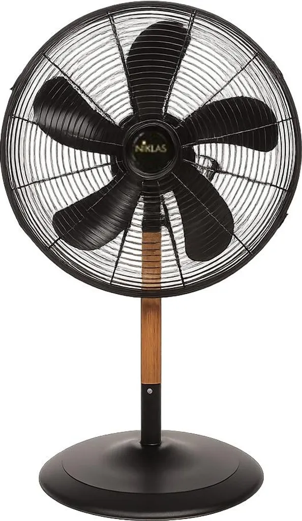 Ventilateur Portable Design Bois NIKLAS - Modèle de Table Haute 76cm
