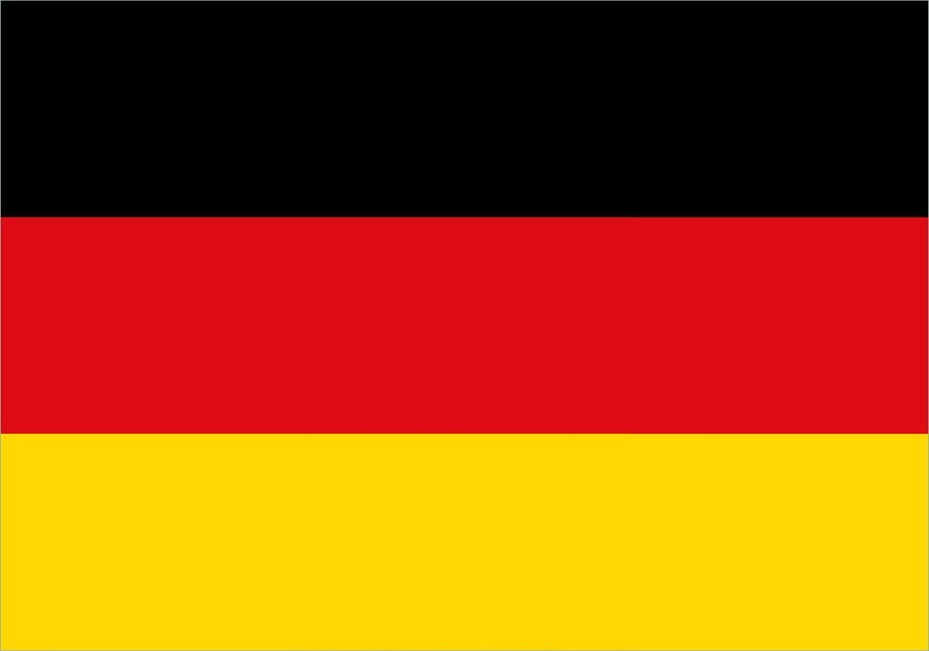 Wallario Poster - Deutsche Flagge, Kunstdruck Größe: 70 x 100 cm