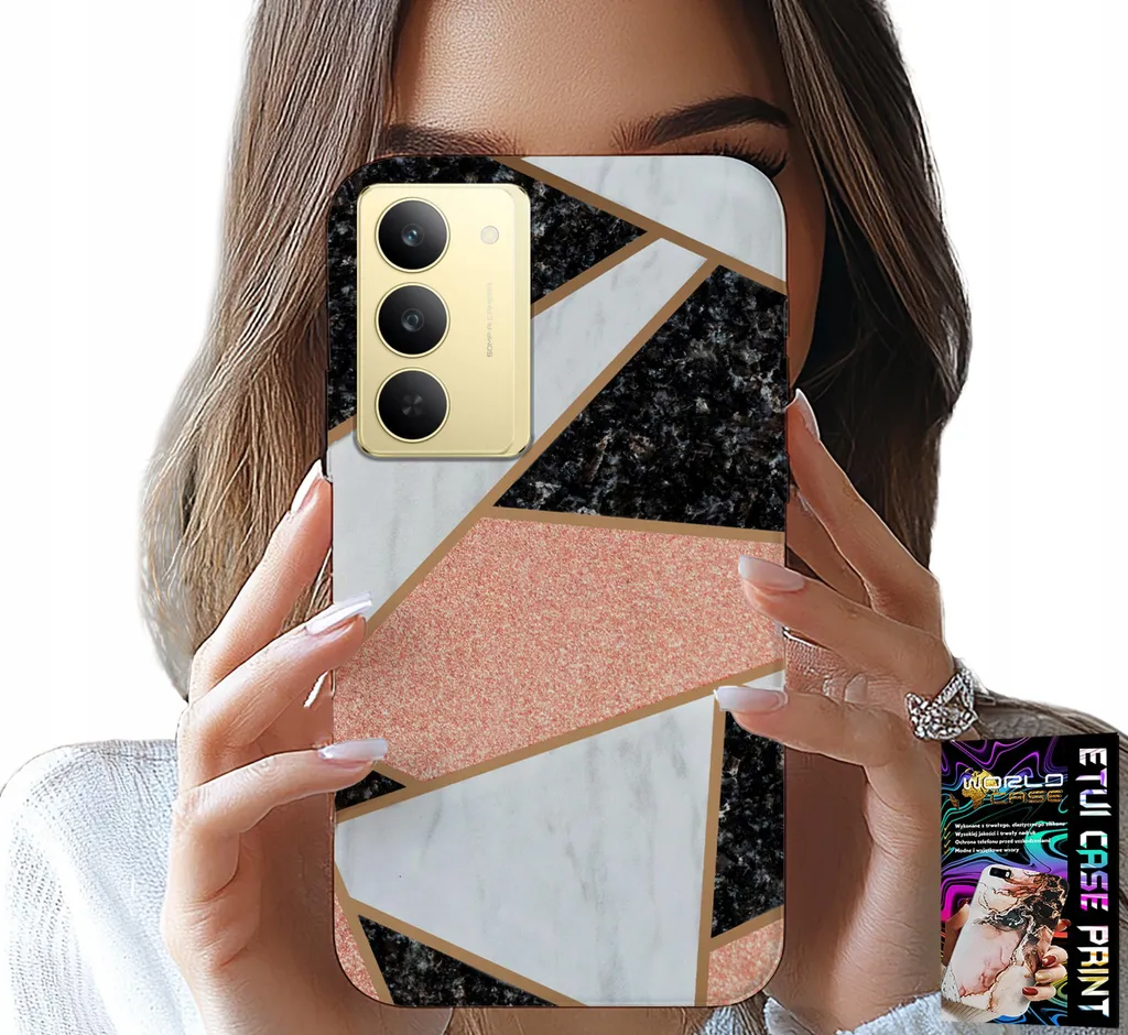 Custodia per Realme 14X - Custodia elegante e alla moda + vetro