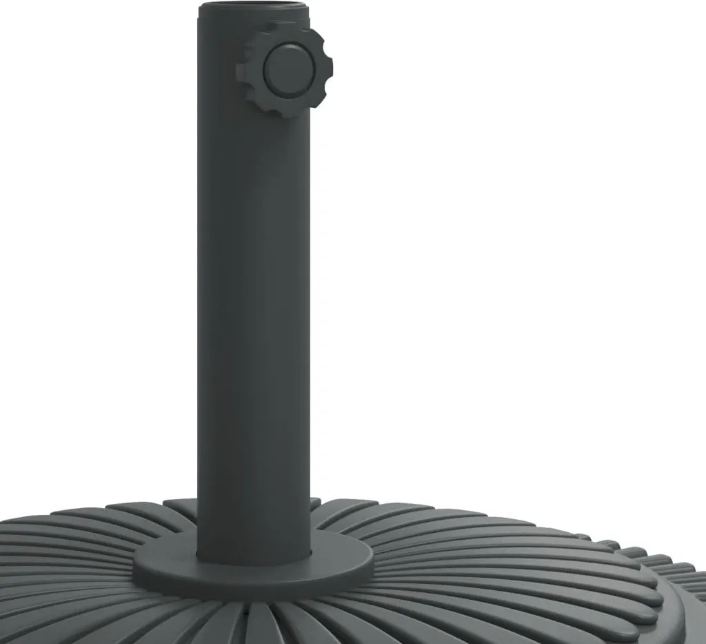 Socle de parasol rond avec roues pour jardin et terrasse - Poids 27 kg - 7