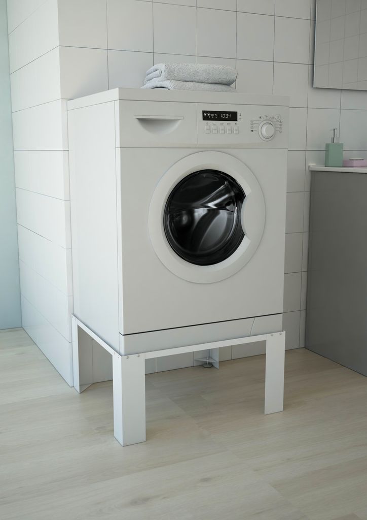 Untergestell Waschmaschinenerhöhung Sockel Unterbau Podest mit Ausziehablage 