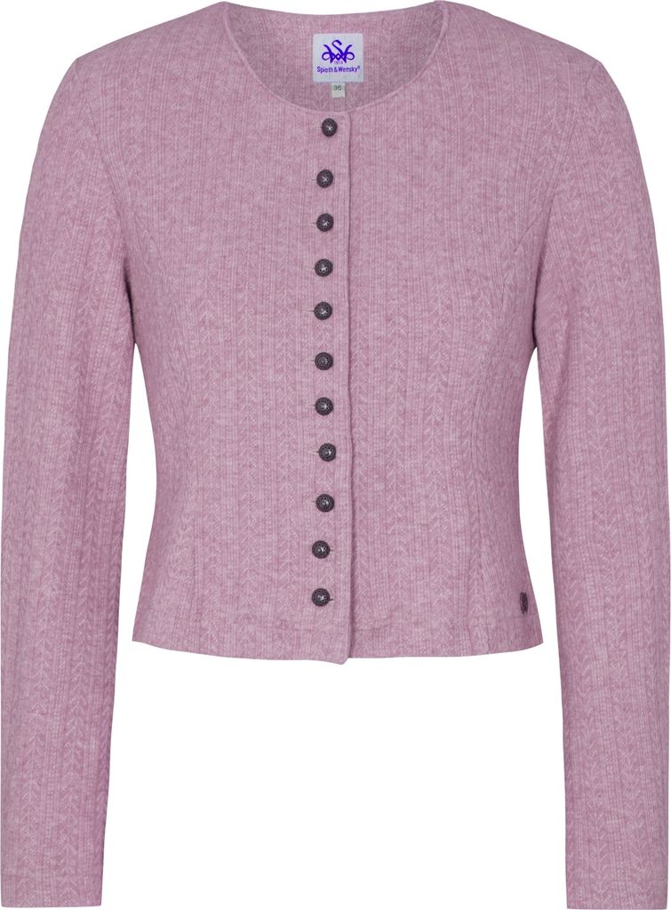 Dietzing Damen Strickjacke Janker Trachten jacke, Farbe:Beere, Größe:40/L
