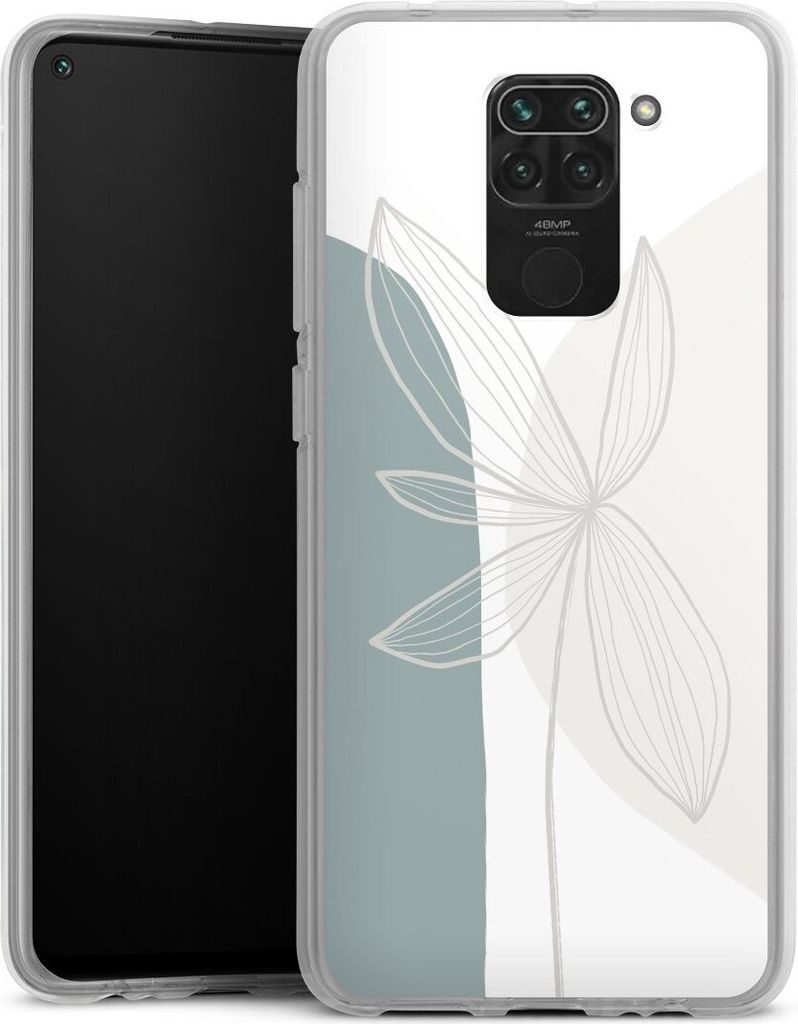 DeinDesign Handyhülle für Xiaomi Redmi Note 9 Silikon Hülle Case Smartphone Schutzhülle Blume Boho Pastell