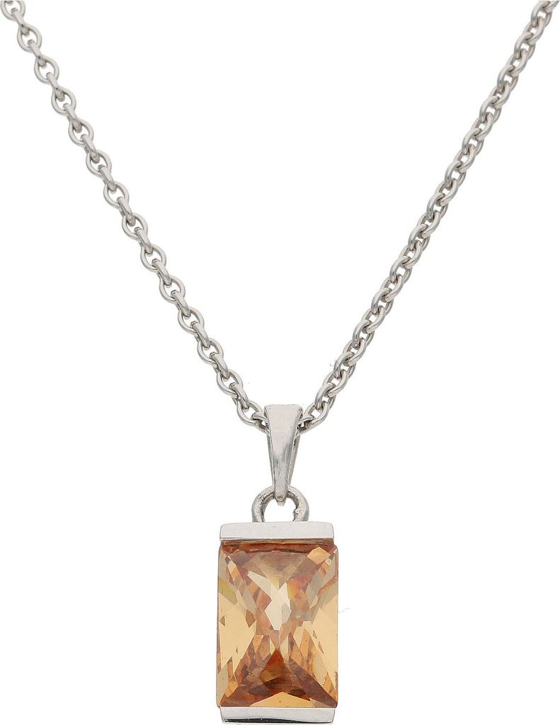 Kettenanhänger Silber 925 Zirkonia orange JL10-02-2714 JuwelmaLux
