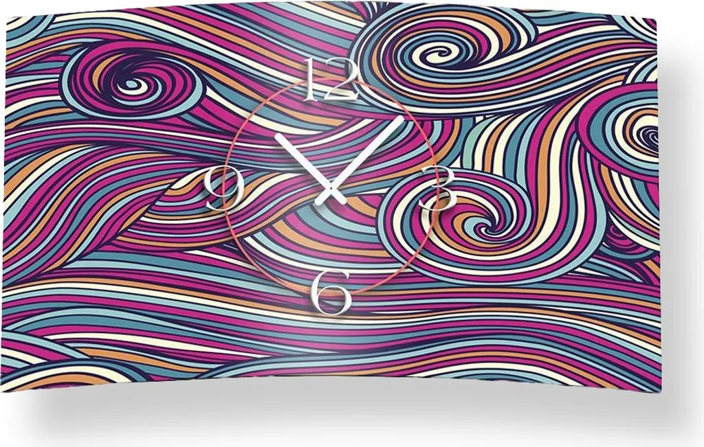 Horloge murale design Zentangle 3d-0144 colorée silencieuse dixtime