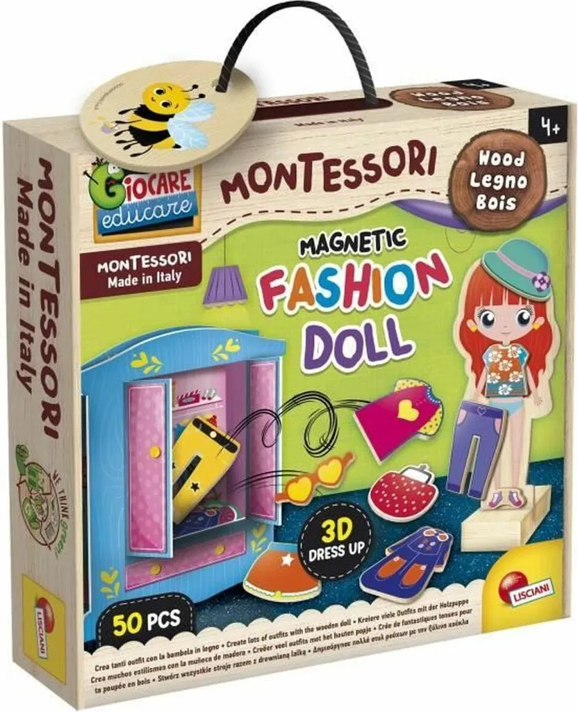 Jouet Éducatif Magnétique : Créez des Looks avec Fashion Doll Lisciani