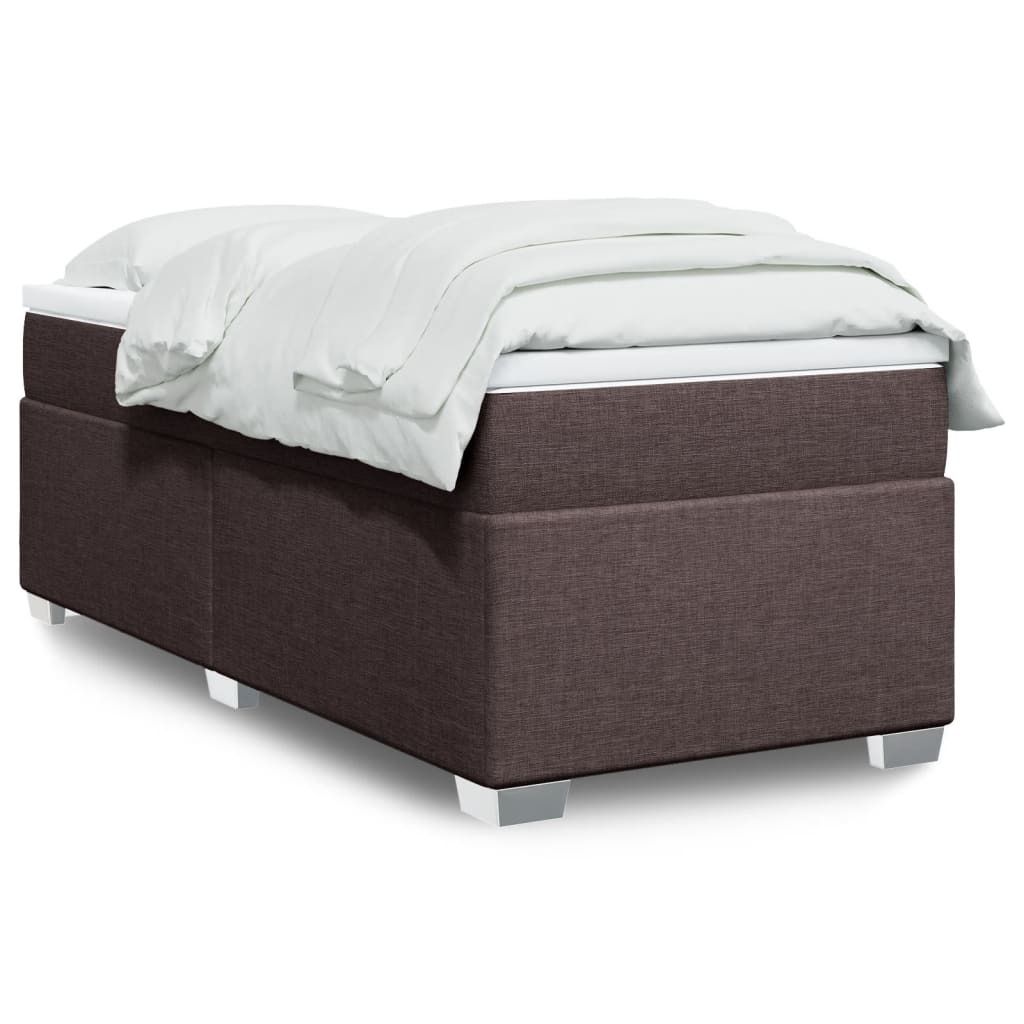 Maison Exclusive - Boxspringbett mit Matratze Dunkelbraun 80x200 cm Stoff