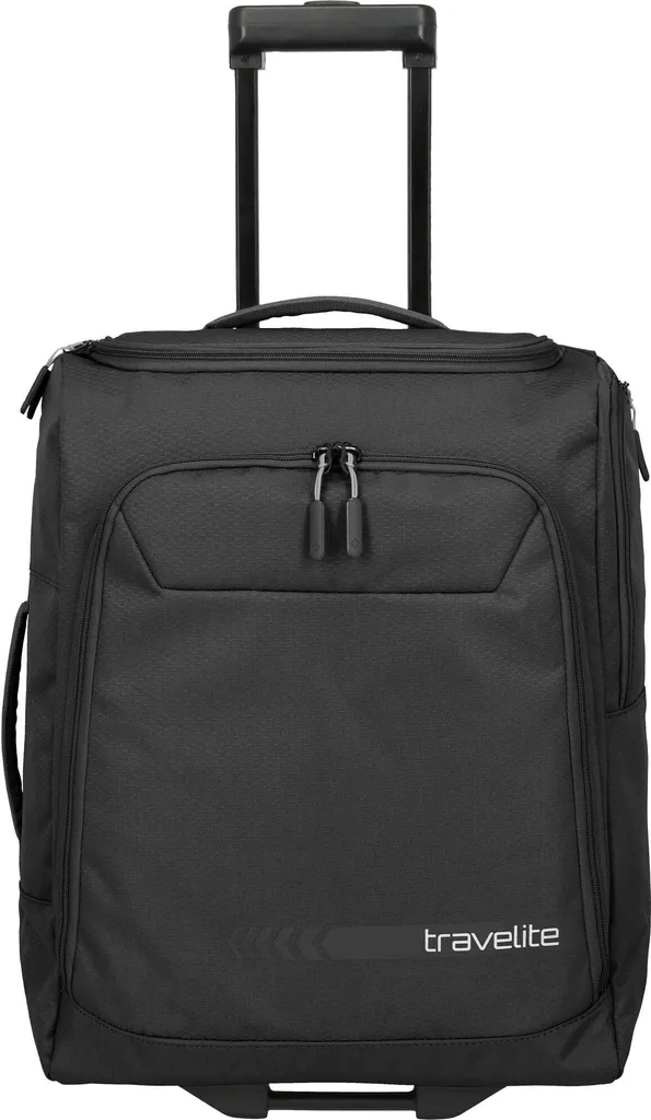 Travelite Kick Off Wheeled Duffle Black - Borsone Trolley Robusto