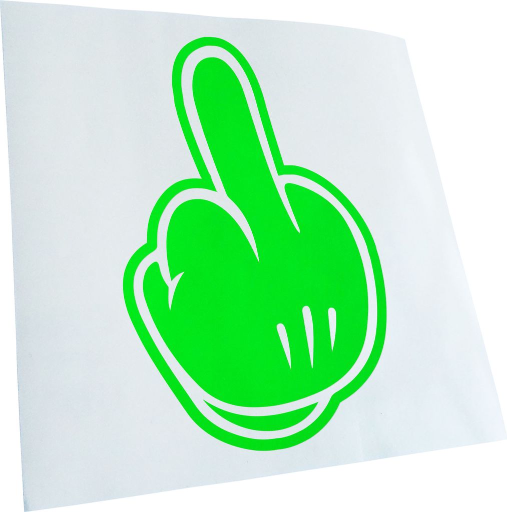 hauptsachebeklebt Kiwistar - Autoaufkleber - Mittelfinger - Fuck You - Fick Dich! Heckscheibe - Aufkleber für Auto Kfz Fahrrad, LKW, Truck Mofa