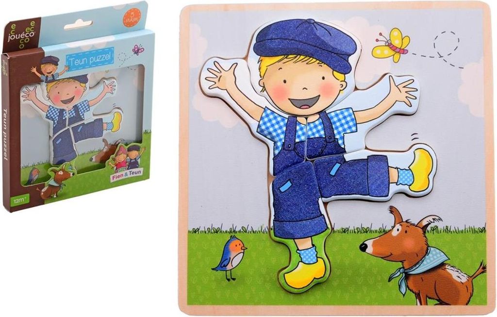 Johntoy jouéco fien teun Puzzle-Unterstützung aus Holz