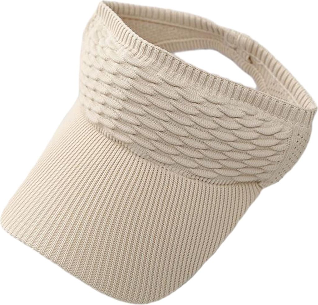 Damen-Sonnenblende, verstellbar, leeres Oberteil, Baseballkappe, elastisch, gestrickt, Sportmütze für Tennis, Golf, Laufen