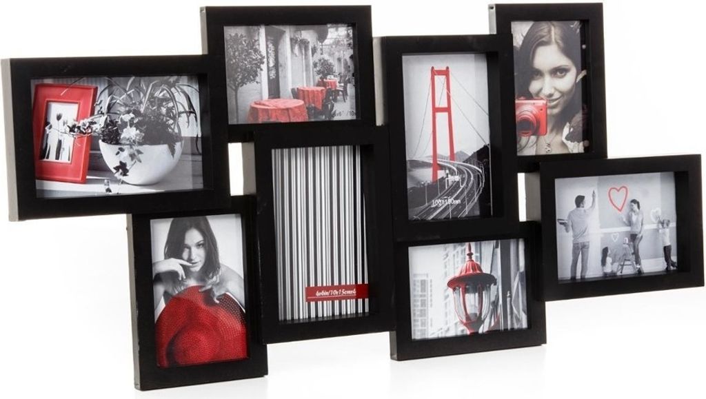 Rámeček pro 8 fotografií - fotogalerie, barva černá Obrázek produktu 