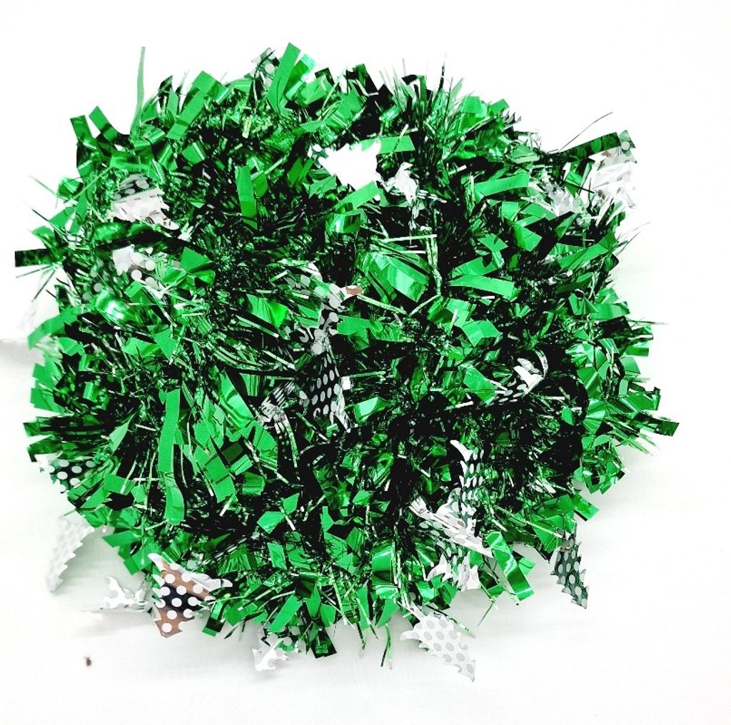 Lametta 5m Girlande Weihnachten Weihnachtsgirlande Christbaumschmuck Deko Breit BF6 Grün