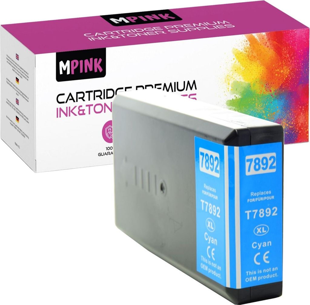 Druckerpatronen für Epson T7892 Cyan WF-5110DW 5190DW 5620DWF 5690DWF