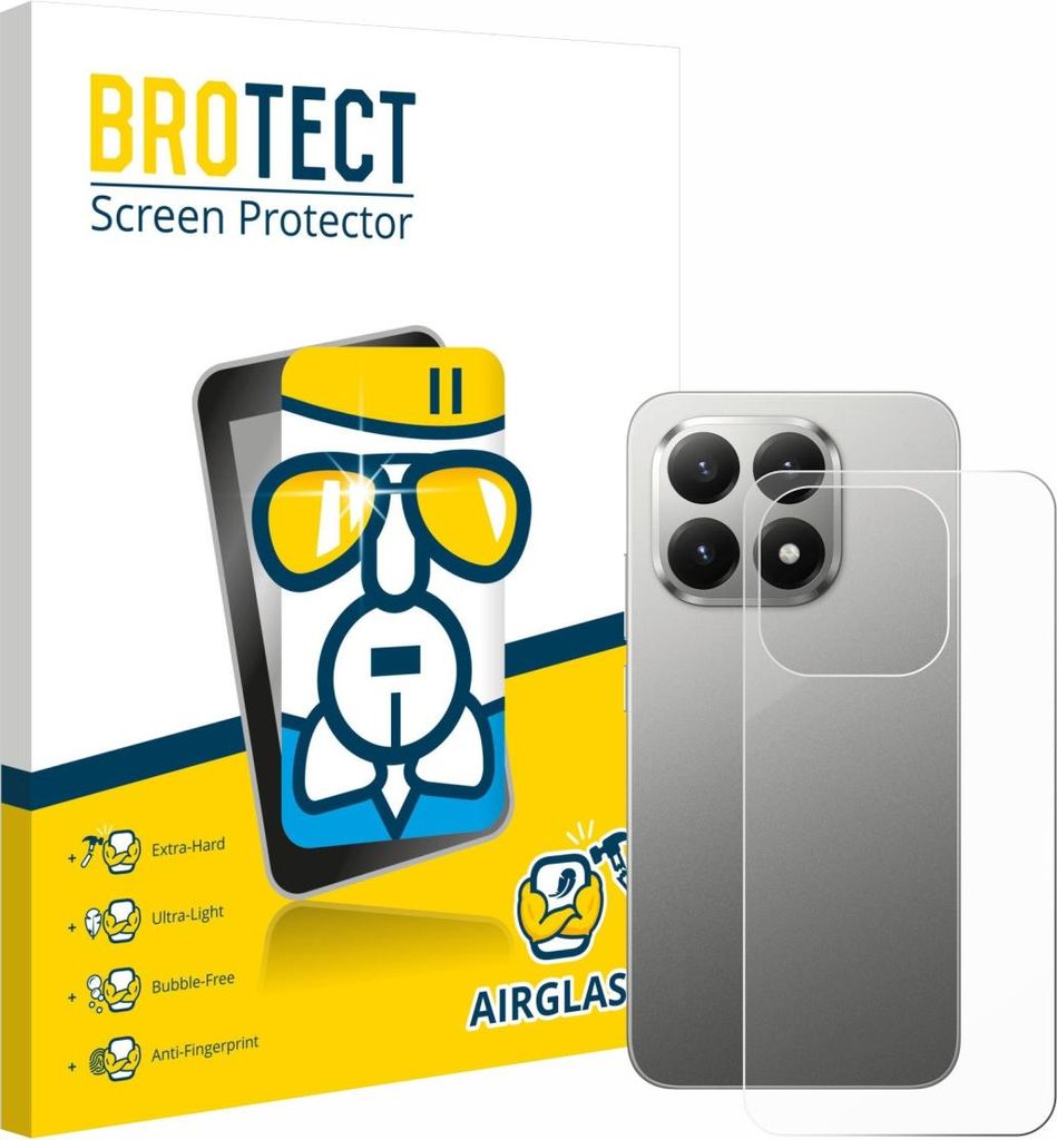 BROTECT Schutzglas für Xiaomi 15T (Rückseite) Schutzfolie Panzer Folie Glas Display Schutz klar