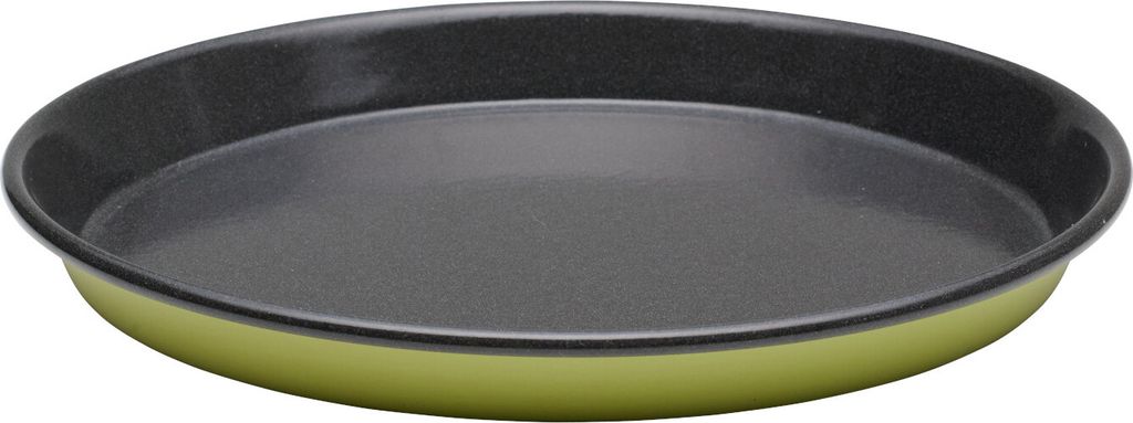 RIESS 0650-014 Back- und Servierform 36 cm, Emaille, CLASSIC, PISTAZIE / Emaillebackform