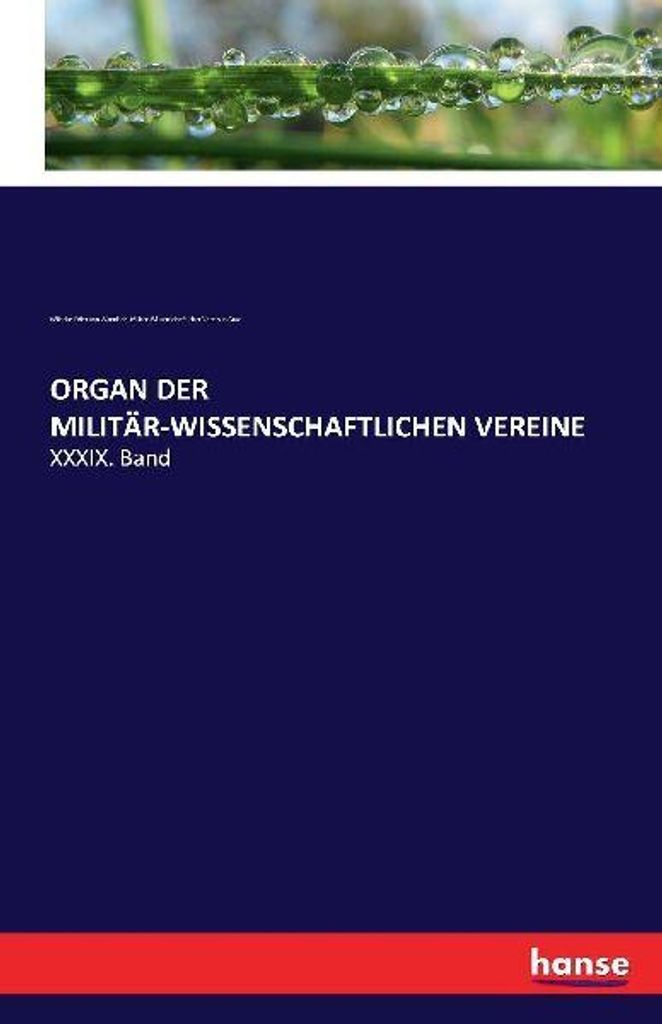Organ Der Militär-Wissenschaftlichen Vereine