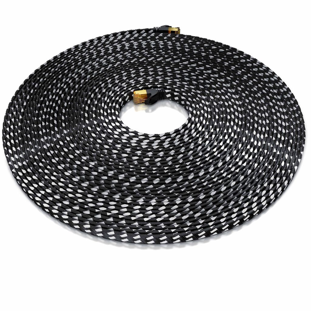 Primewire Flachbandpatchkabel CAT 7 mit Baumwollummantelung Produktbild 2