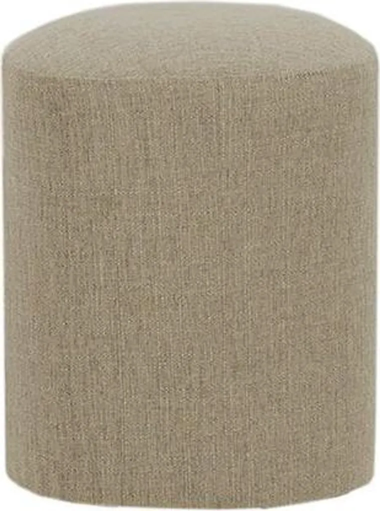 Pouf rond Band-Bergamo 22 - Siège d'appoint design en tissu gris anthracite