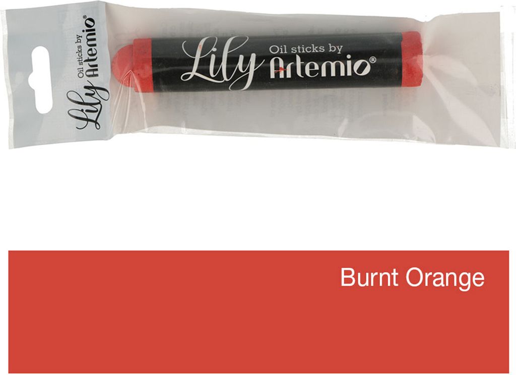 Ölmalerei-Stick 'Lily' - Brandorange