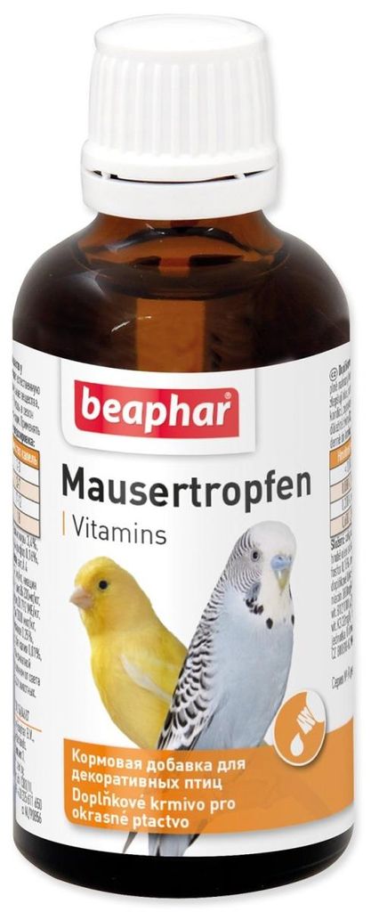 Beaphar pelichání ptáků Mausertropfen vit. 50ml Obrázek produktu 