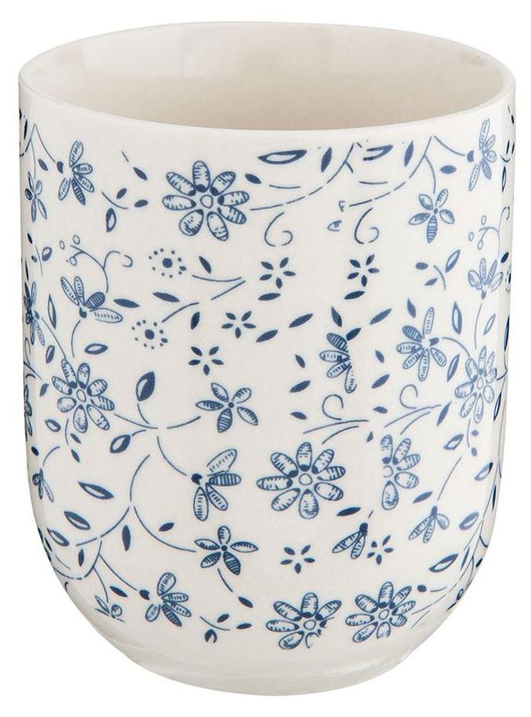 Clayre & Eef Tasse 100 ml Blau Porzellan Blumen Produktbild 