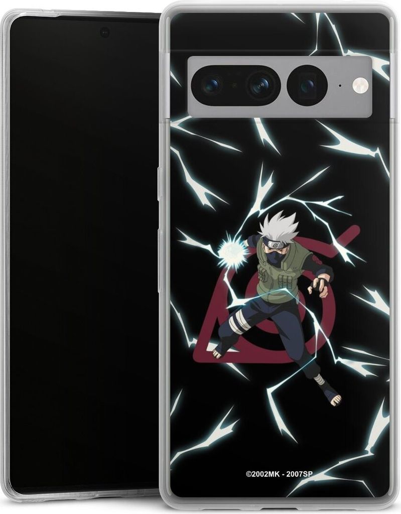 DeinDesign Slim Hülle für Google Pixel 7 Pro Silikon Case Ultra Dünn Handyhülle Naruto Shippuden Offizielles Lizenzprodukt Kakashi