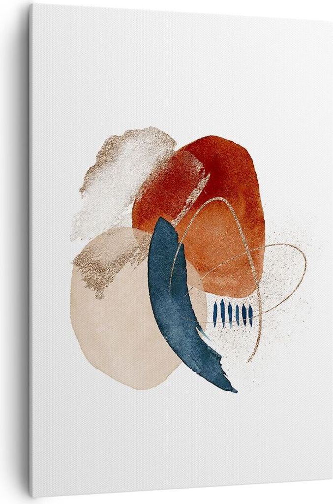 Bild auf Leinwand - Leinwandbild - Einteilig - Abstraktion Flecken Modern - 70x100cm - Wand Bild - Wanddeko - Wandbilder - Leinwanddruck - Wanddeko...