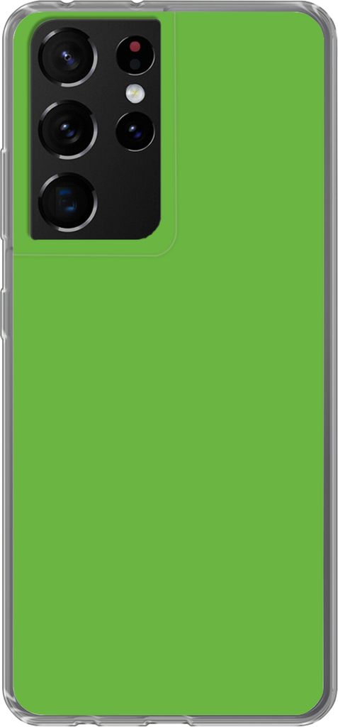 MuchoWow Handyhülle Schutzhülle Hülle für Telefoonhoesje Samsung Galaxy S21 Ultra Grün - Farben - Natur Silikon Softcase Handy Hülle - Mobi...