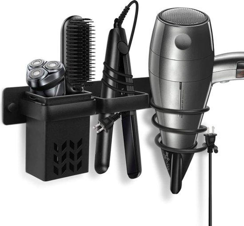 Haarstylinghouder, Wandorganiser für Haaraccessoires, Föhnhalter und Lockenstangenhalter für Heim- und Profibereich