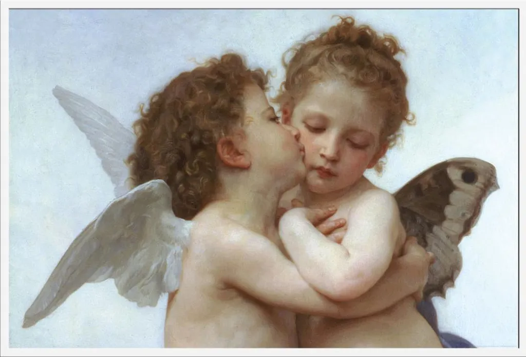 Décoration Murale Salon : Affiche Bouguereau Encadrée Shinsuke Blanc 91cm