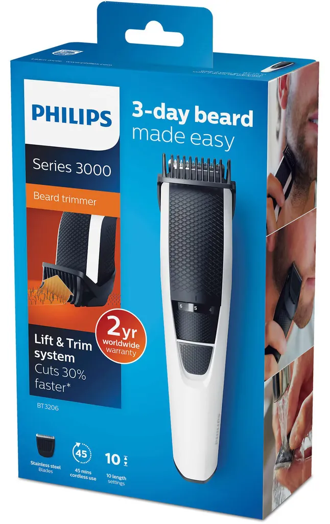 Philips Series 3000 BT3206/14 Tondeuse Barbe Lames Acier Auto-affûtées - 16