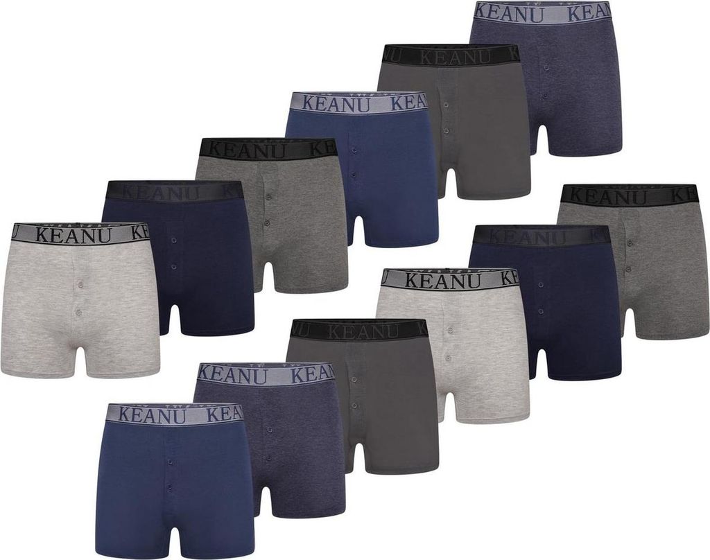 Keanu - Boxershorts für Herren (12er-Pack) TC474 (M) (Blau)