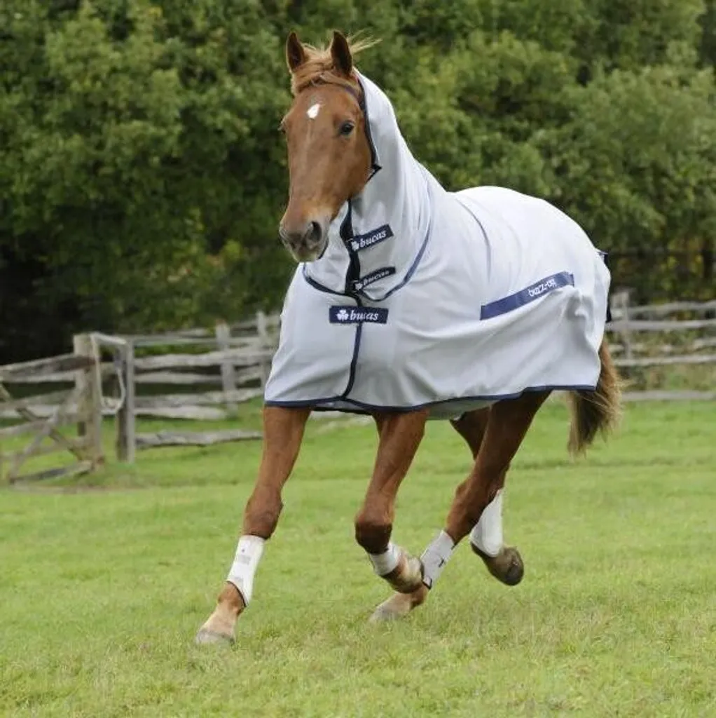 Bucas Fly Rug Coperta a collo pieno Buzz-Off Blu 85