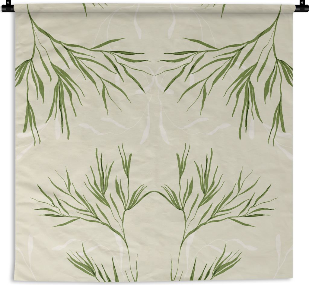 MuchoWow Wandteppich Wandbehang Pastell - Grün - Blumen - Design 150x150 cm Tapisserie Dekoration Wandtuch - Wohnaccessoires - Modernes