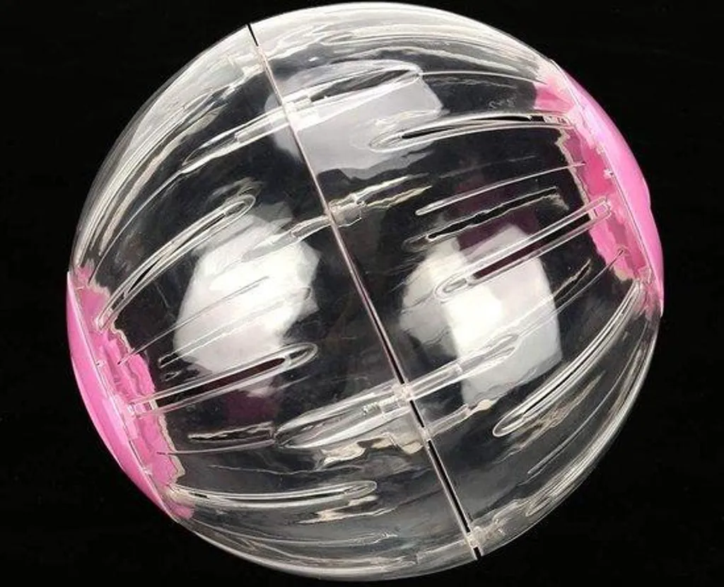 Petit ballon d'exercice silencieux 18,5 cm rose pour petits mammifères