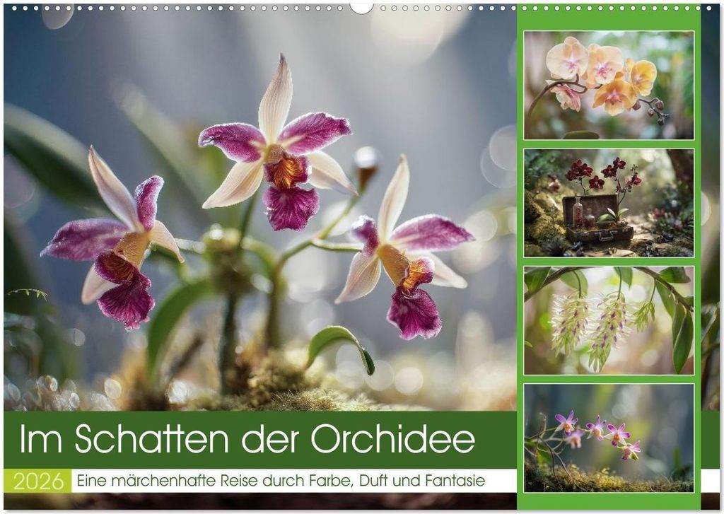 Im Schatten der Orchidee (Wandkalender 2026 DIN A2 quer), CALVENDO Monatskalender