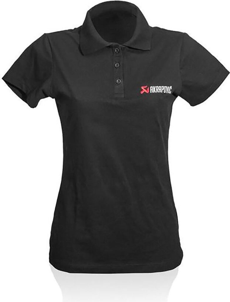 Akrapovic Kurzarm-poloshirt Schwarz S Frau Schwarz S