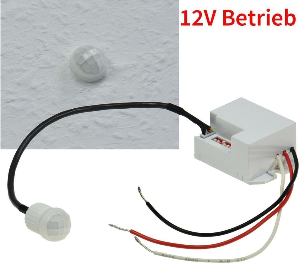 ChiliTec rilevatore di movimento da incasso CT-PIR Mini 12V Immagine del prodotto 