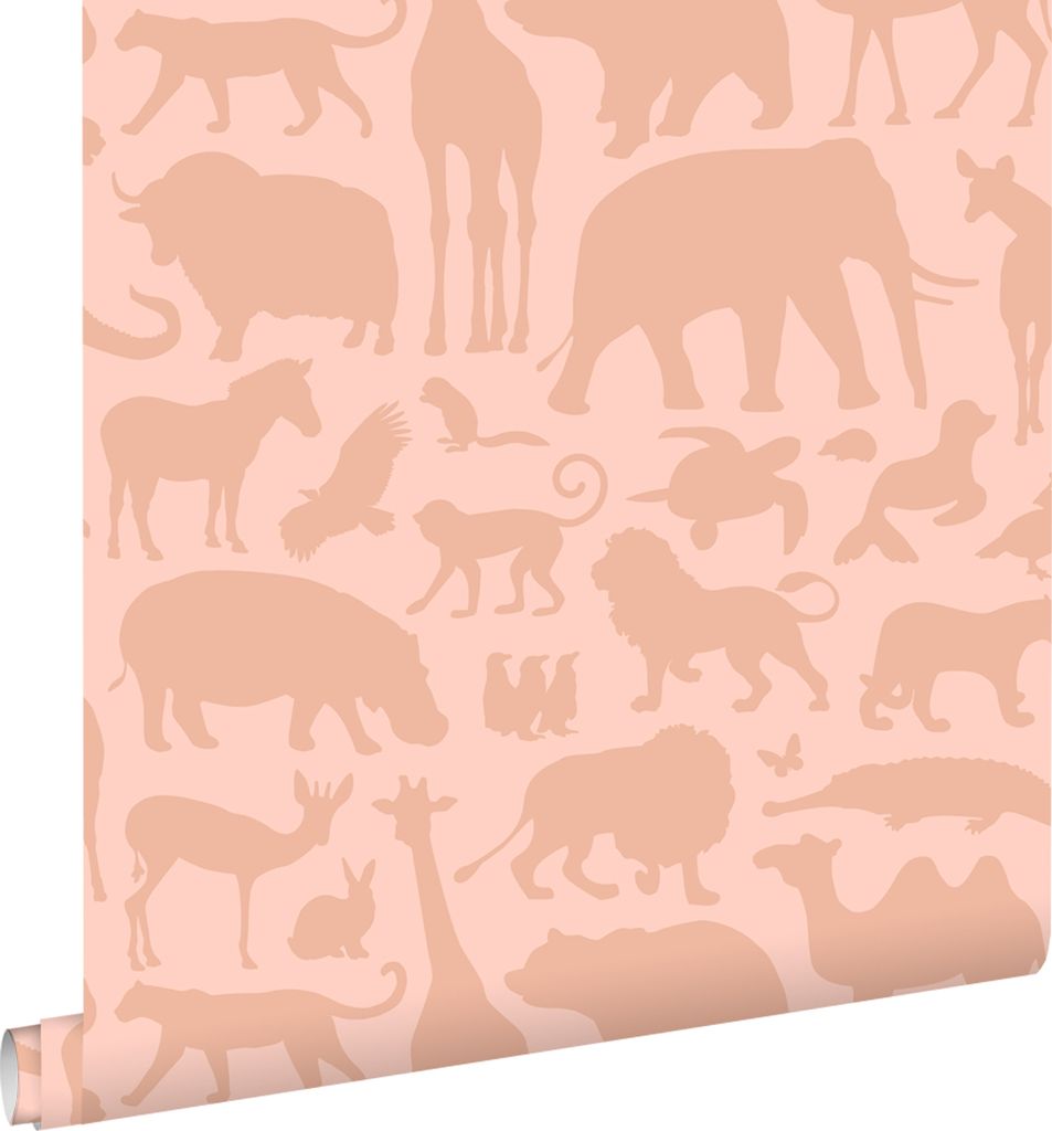 ESTAhome Tapete Tiere Terrakottarosa 53 cm x 10.05 m