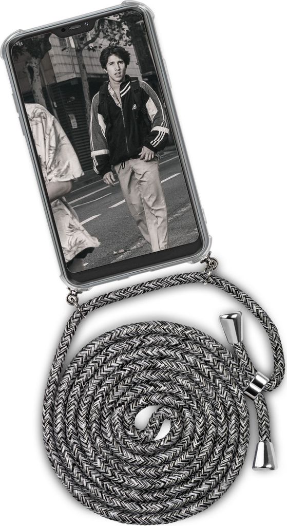 TWIST-Case + TWIST-Cord für Xiaomi Mi A2 Lite, Farbe:White Noise (Silber)