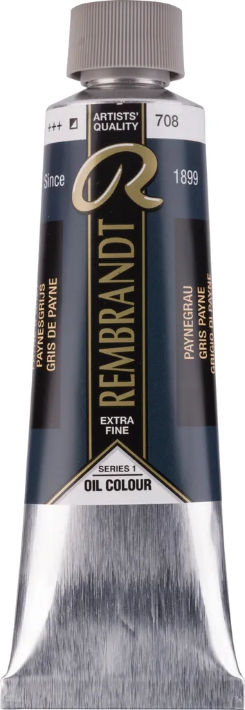 Huile Rembrandt 150 ml Gris de Payne 708 évite le jaunissement des œuvres