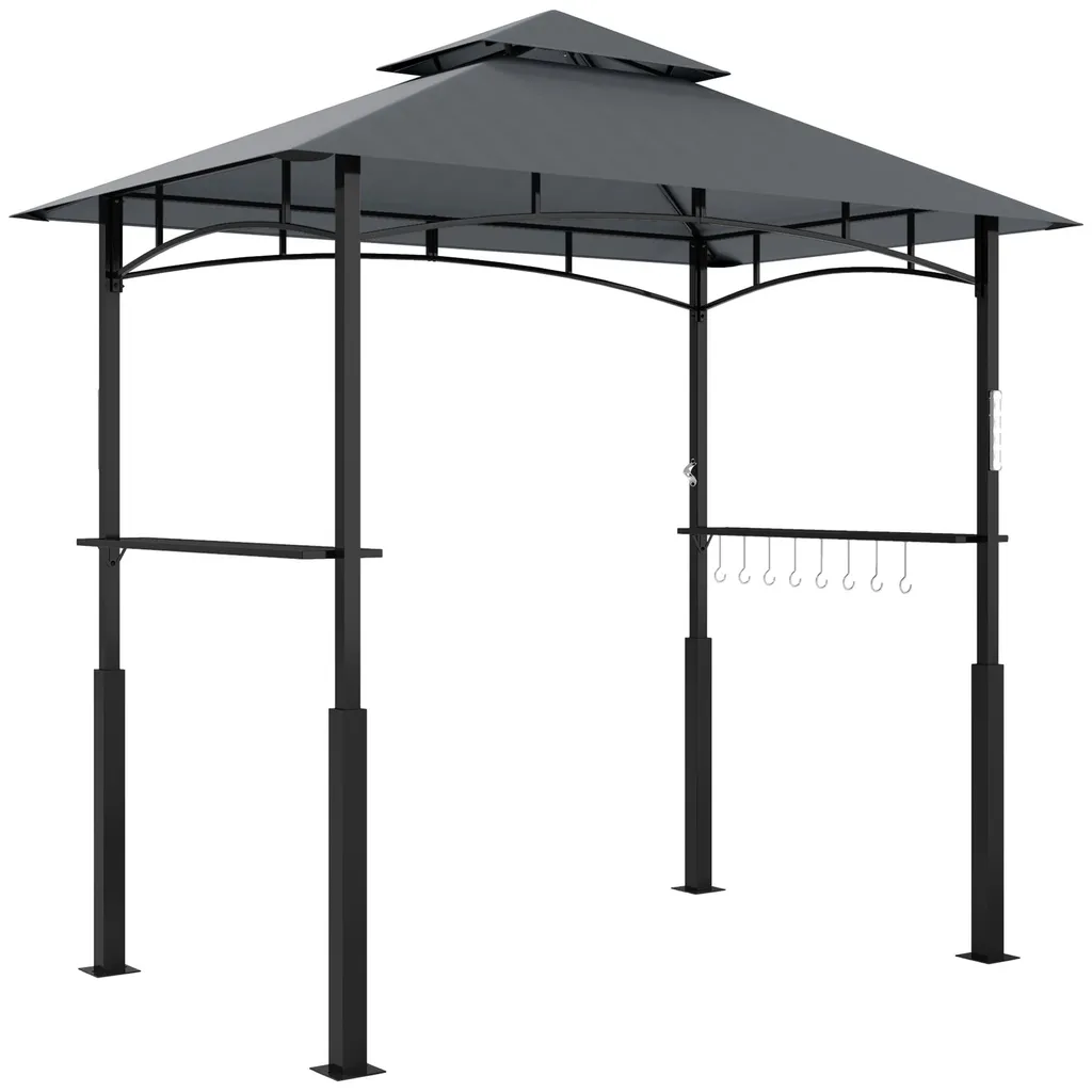 Abri Barbecue Ignifuge 243x148 cm - Protection UV et Double Toit Ventilé