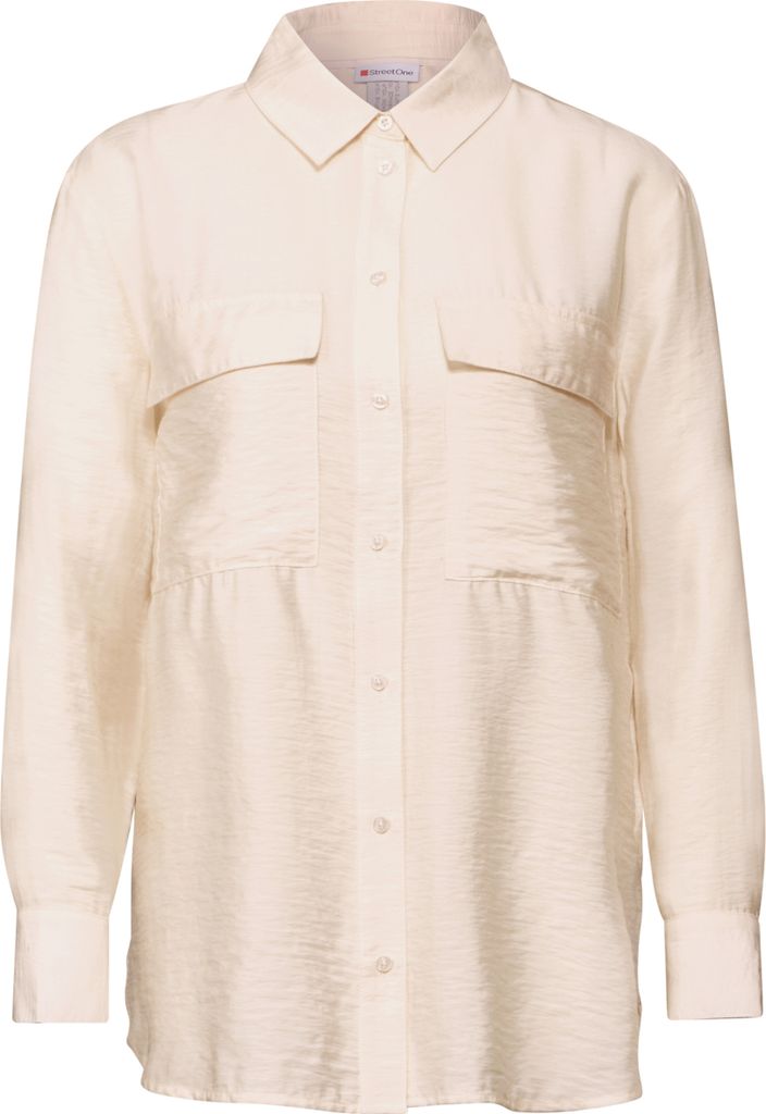 Relaxed fit shirtcollar blouse 14451 lucid white Größe 40
