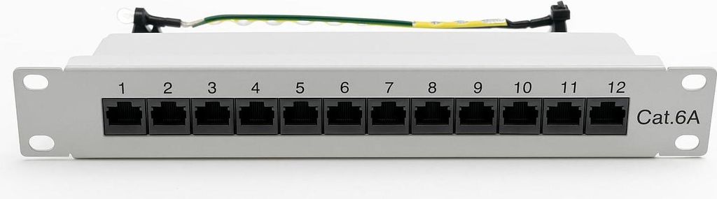 Patchpanel 10 Zoll – 12 Ports Cat6A STP