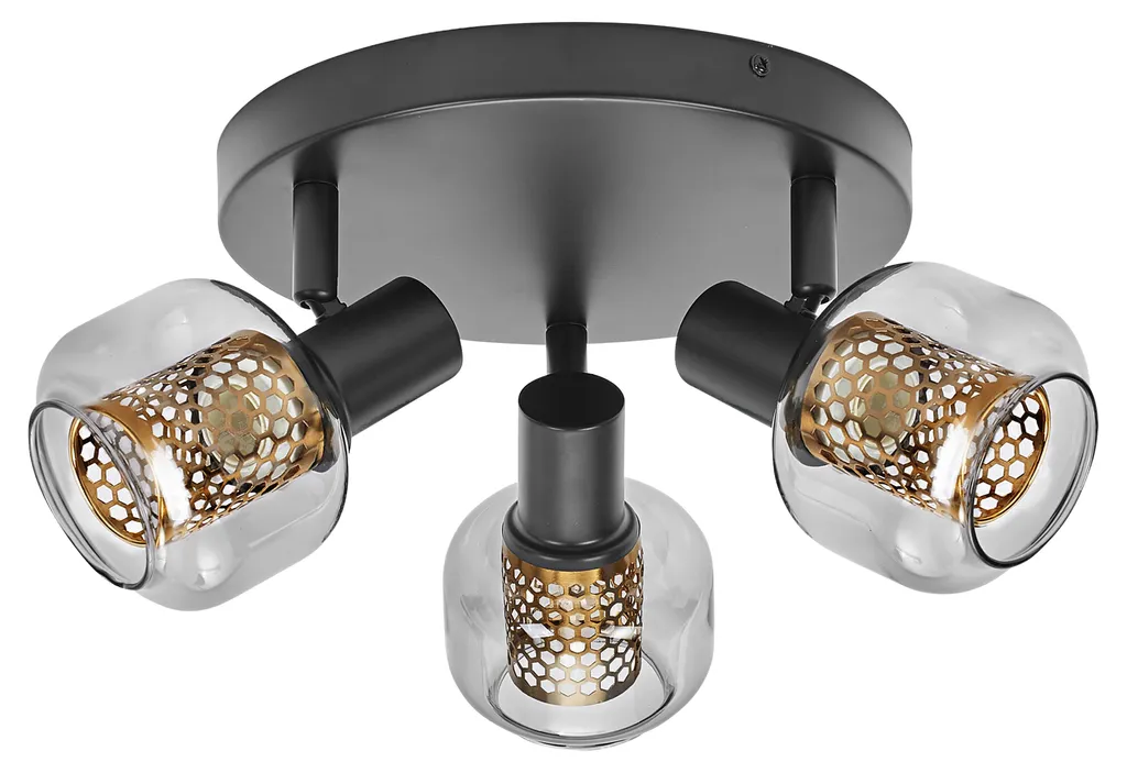 Éclairage Intérieur LED 3 Spots Firefly Noir 750lm Basse Conso